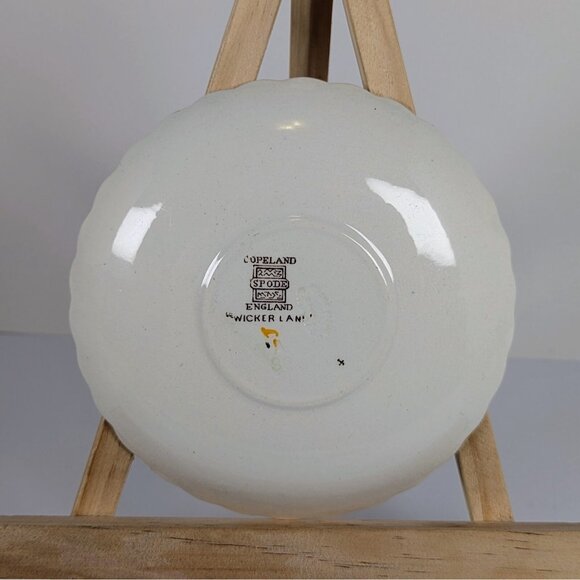 Copeland Spode Demitasse Espresso Cups & Saucer Wicker Lane Basket Weave England - Picture 3 of 11